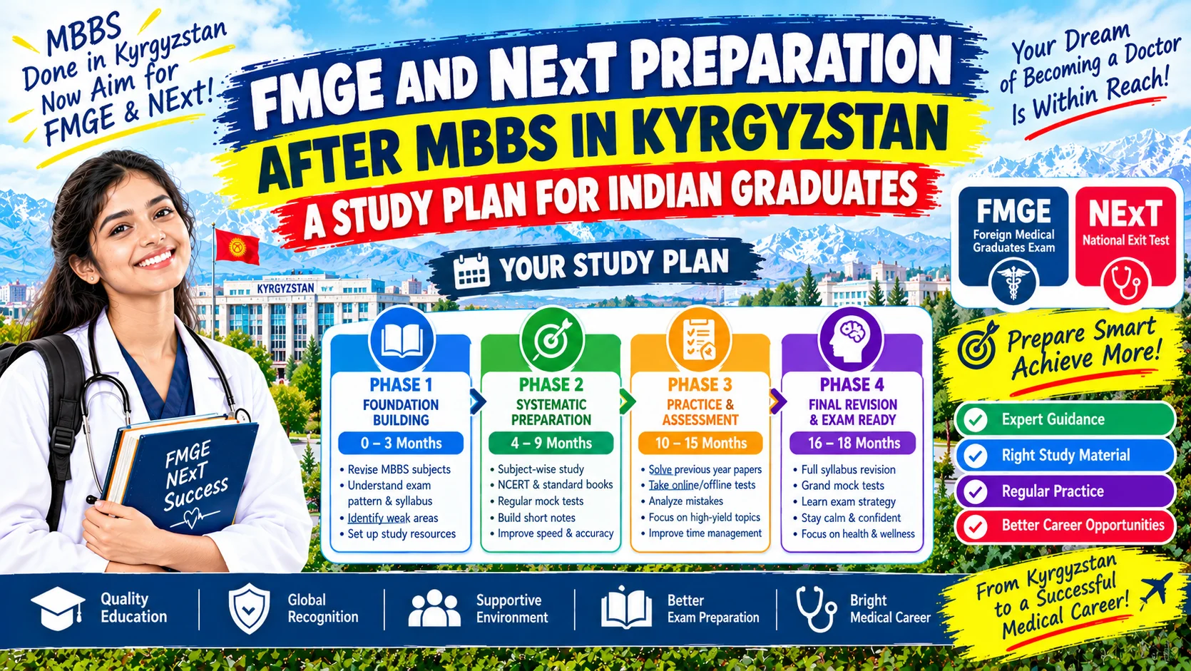 FMGE and NExT Preparation After MBBS in Kyrgyzstan: A Study Plan for Indian Graduates
